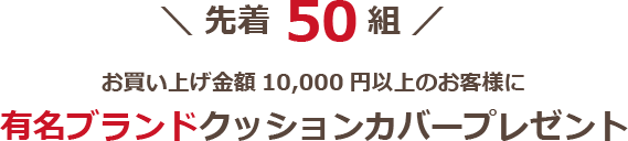 特典4クッションカバープレゼント